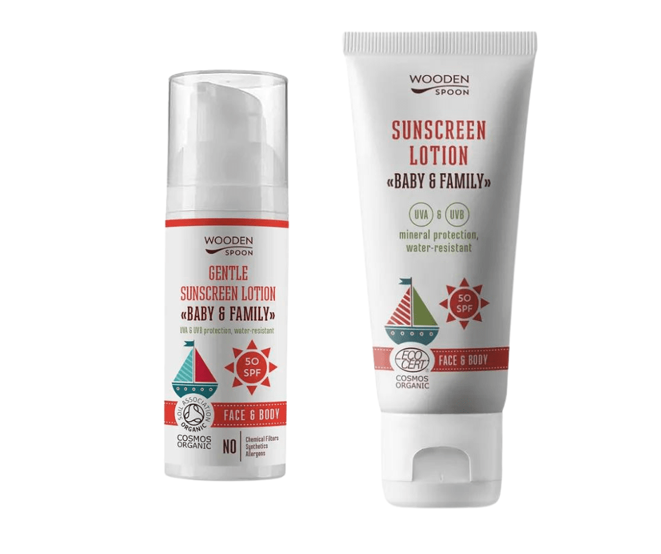 Wooden Spoon Solkrem SPF 50 Baby og Familie - velg størrelse - Lev Logisk