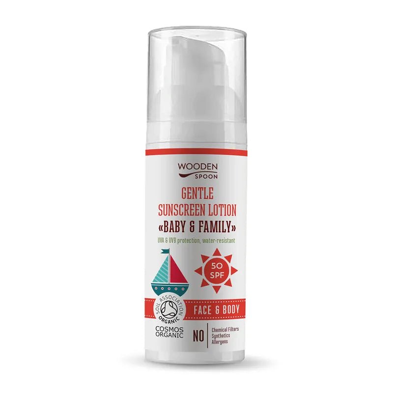Wooden Spoon Solkrem SPF 50 Baby og Familie - velg størrelse - Lev Logisk