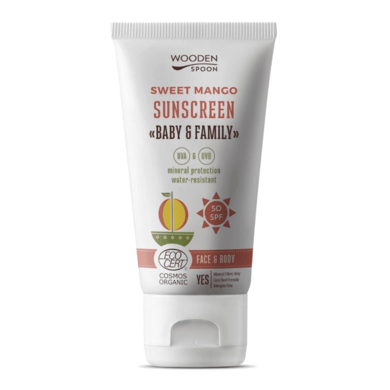 Wooden Spoon Solkrem SPF 50 SWEET MANGO fra Lev Logisk