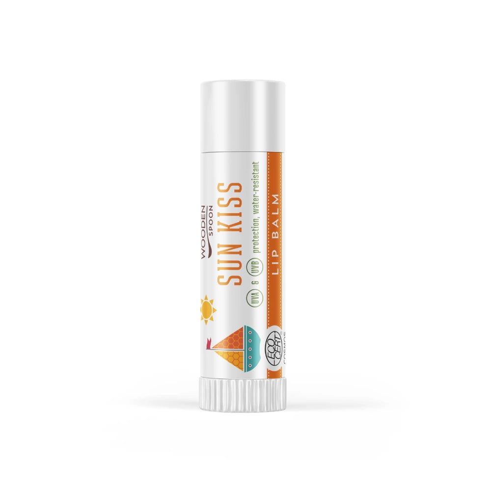 Wooden Spoon Sunkiss leppebalm med uv - beskyttelse - Lev Logisk