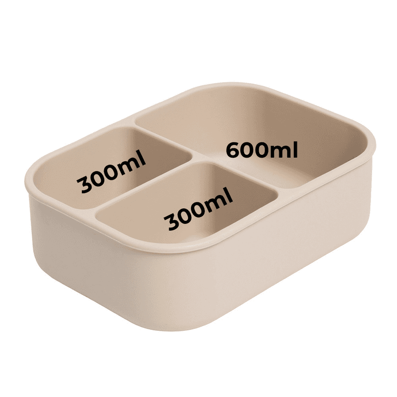 XL Matboks med flere rom - Sand - fra Lev Logisk