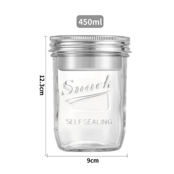 Yoghurt+müsli glass to - go — 450ml - Lev Logisk