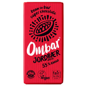 Ombar jordbær mylk 55% - Lev Logisk