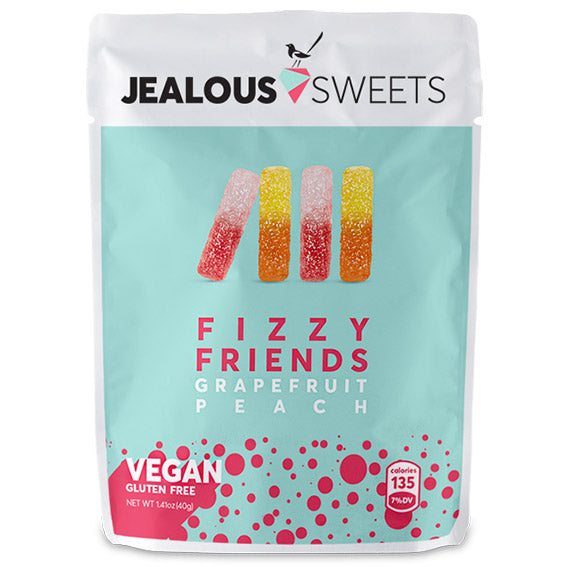 Jealous Sweets fizzy friends - Grapefrukt og fersken - Lev Logisk