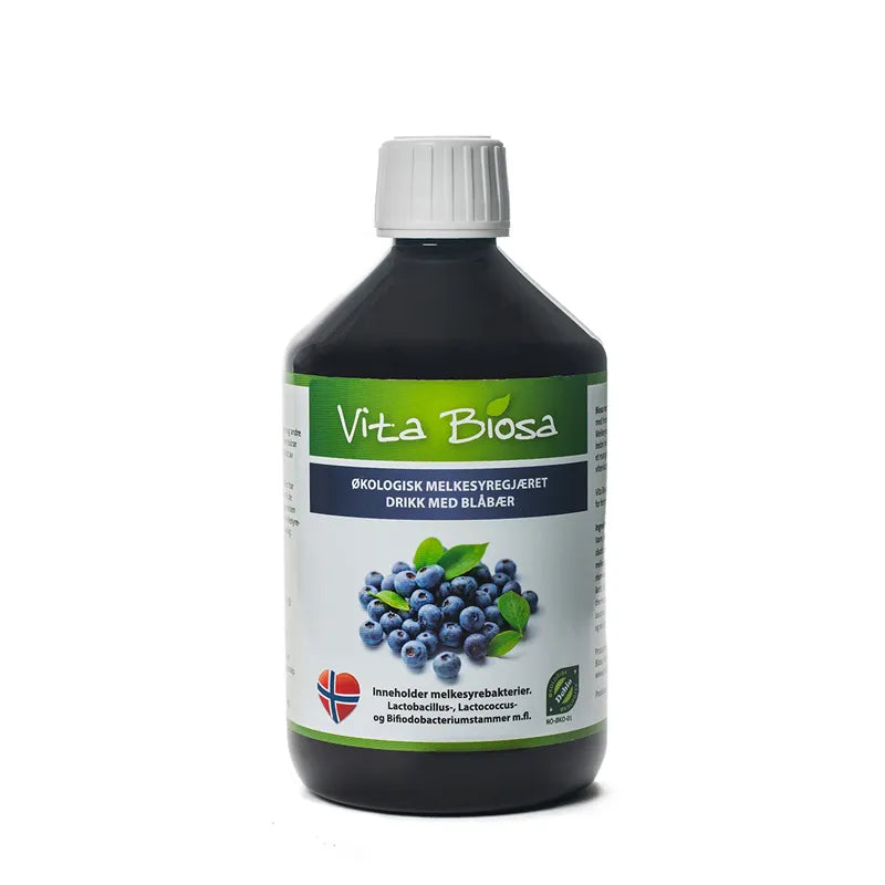 Vita Biosa 500ml økologisk BLÅBÆR- melkesyregjæret drikk