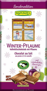 Økologisk melkesjokolade med vinterplomme 80 gram