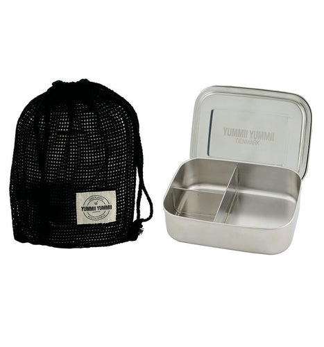 YummiiYummii matboks i rustfritt stål med 3 rom - Large- - Lev Logisk