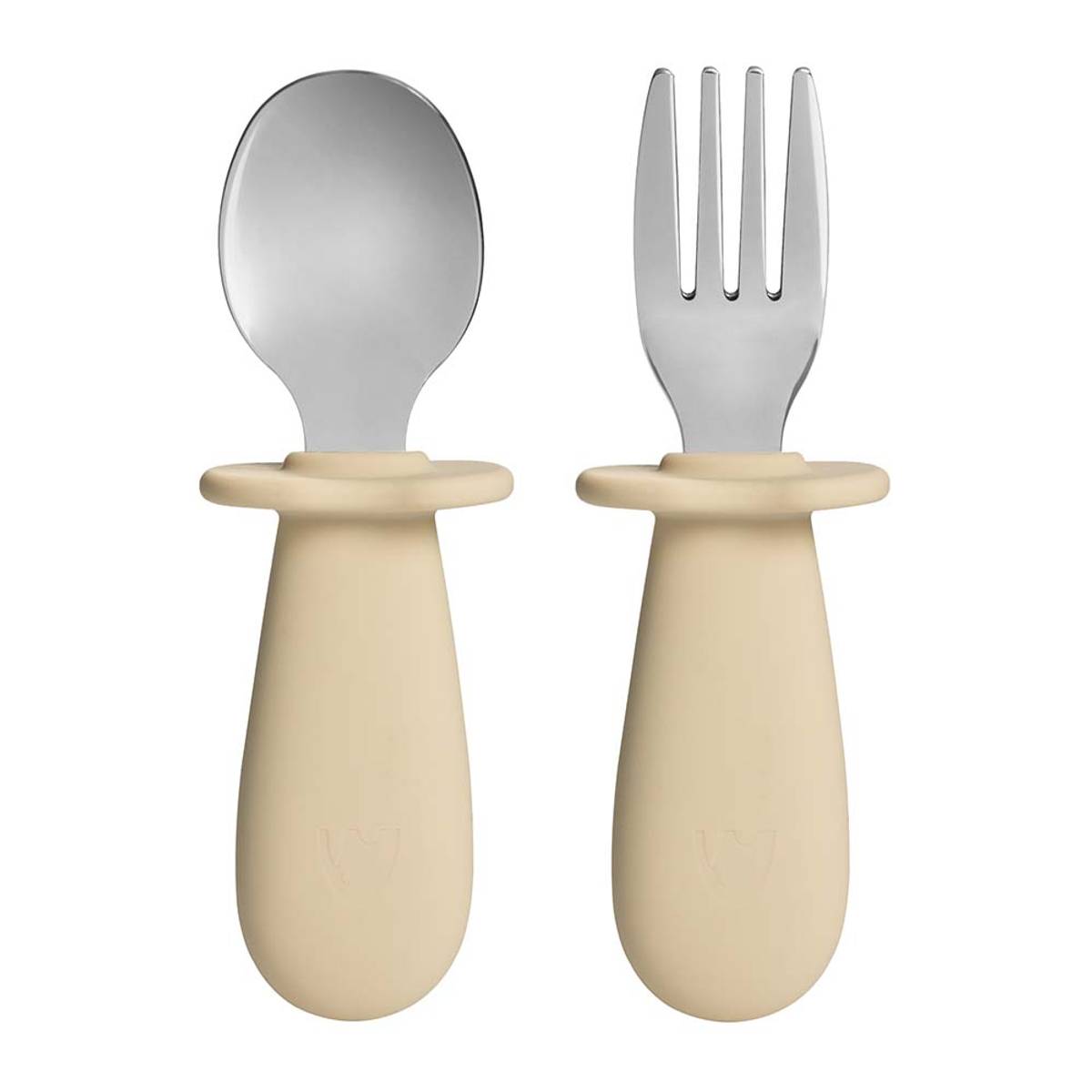 Bestikk 2 - pk silikon/stål - Natur - Lev Logisk