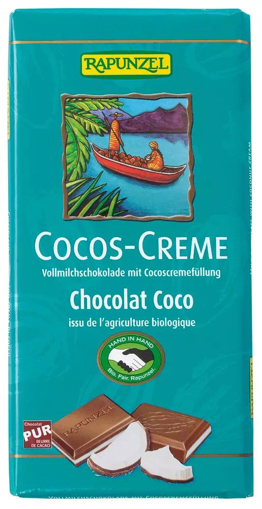 Økologisk melkesjokolade m/kokoskrem 100 g