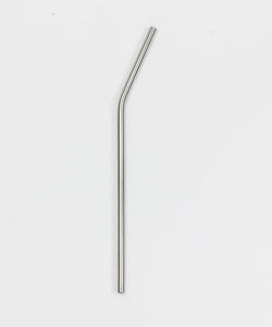 Sugerør i rustfritt stål 21,5 cm med bøy -Silver- - Lev Logisk