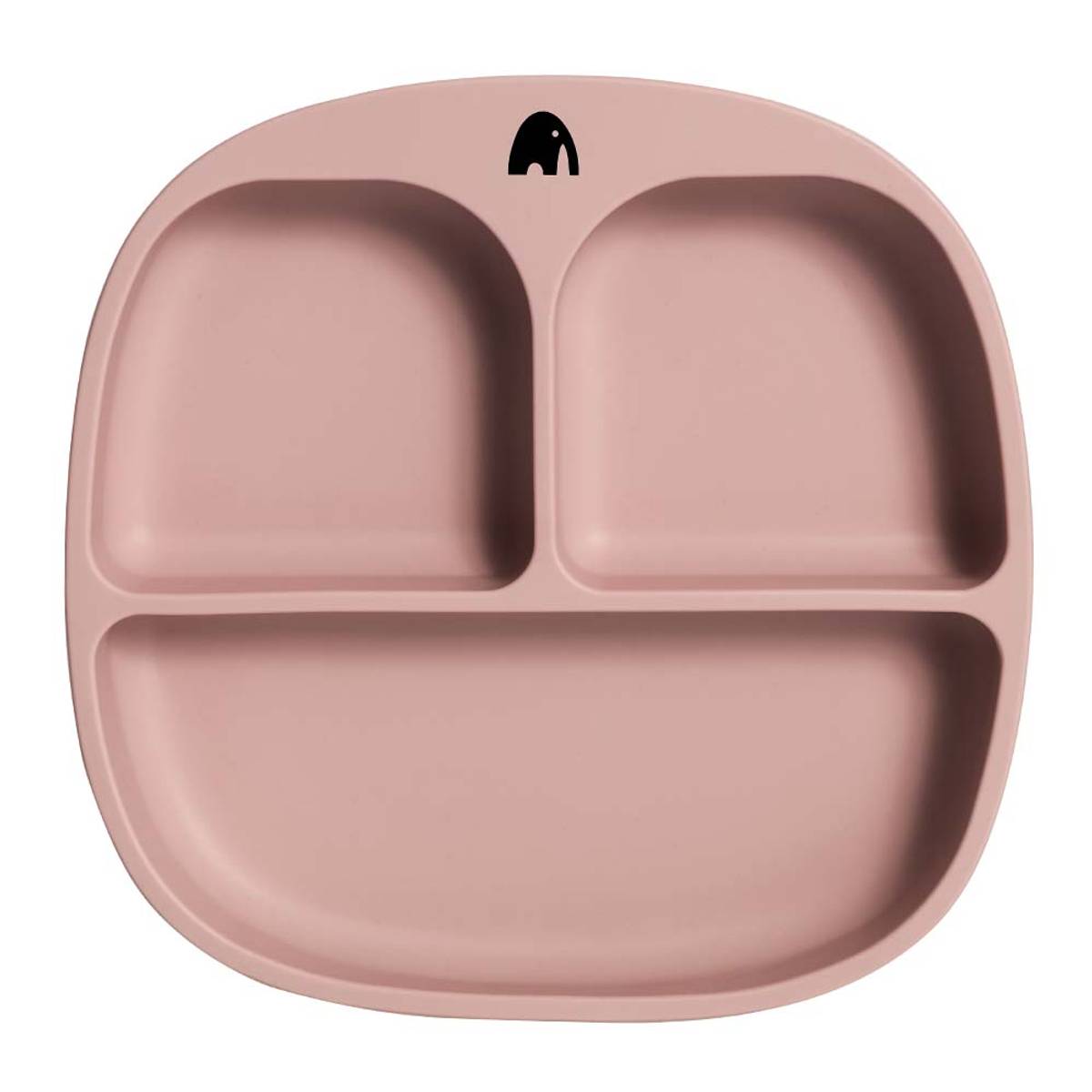 Tallerken med inndeling og sugekopp i silikon - Pale - Lev Logisk